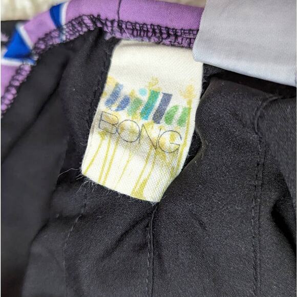 Billabong Spaghetti Strap Geometric Print Dress Black Blue Purple Large - Picture 4 of 15